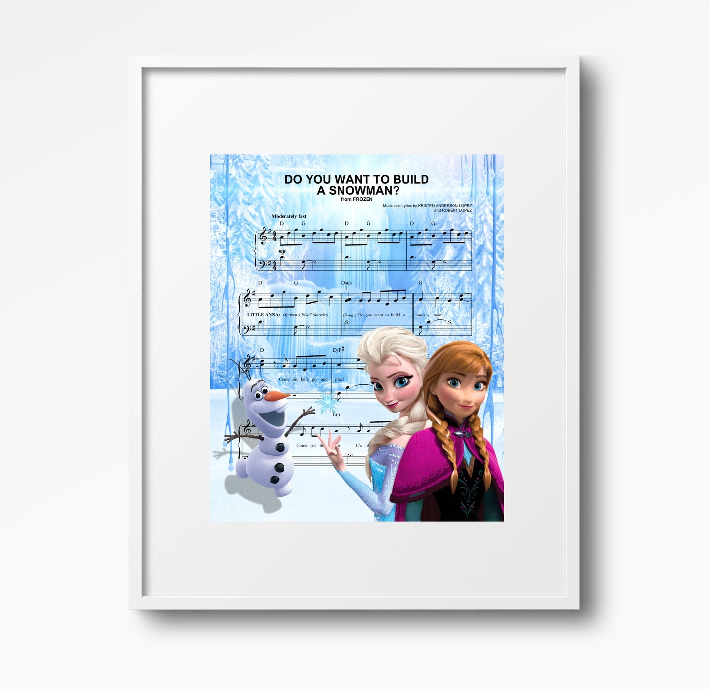 Frozen Olaf Wall Art Print Gift