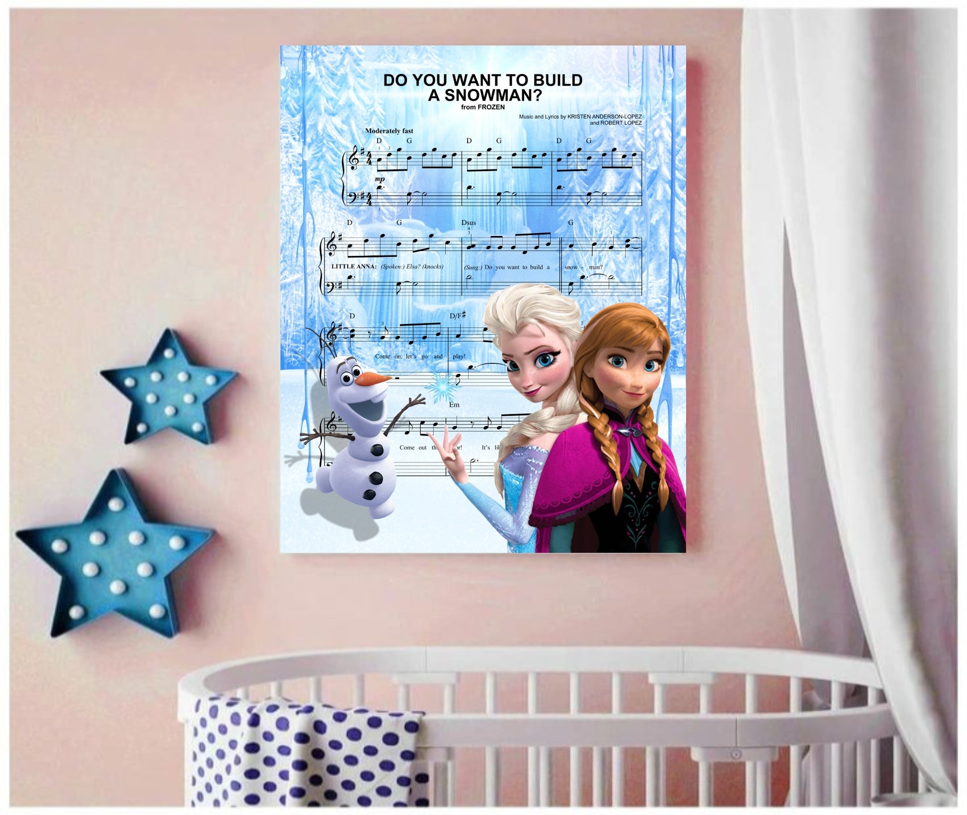 Frozen Nursery Wall Art Print Artwork Canvas Painting Poster