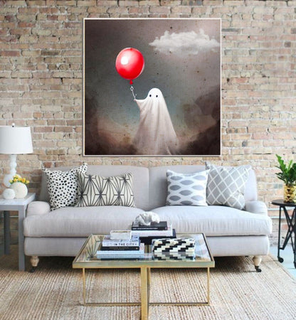 ghost in sheet wall art poster print