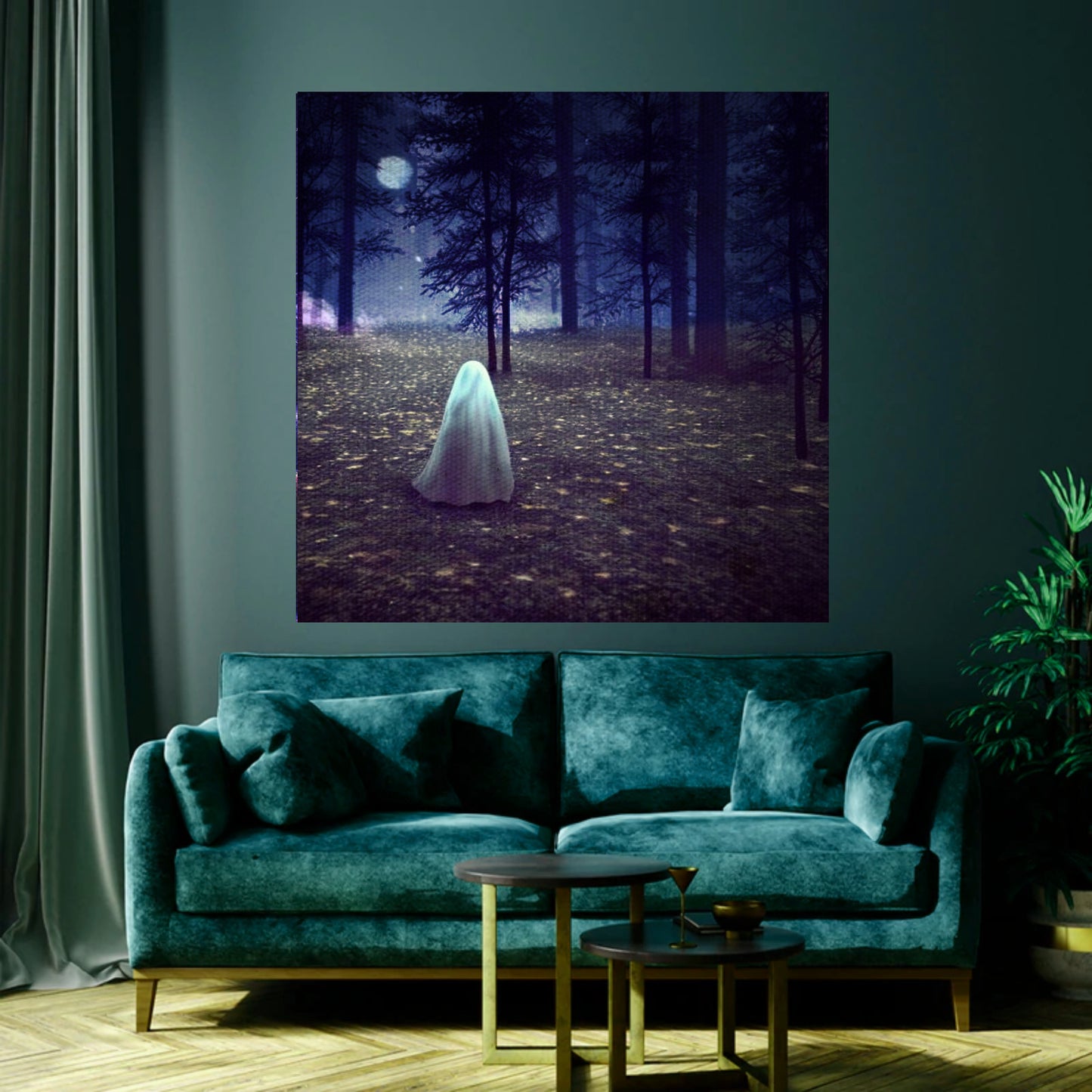 Goth ghost painting canvas
