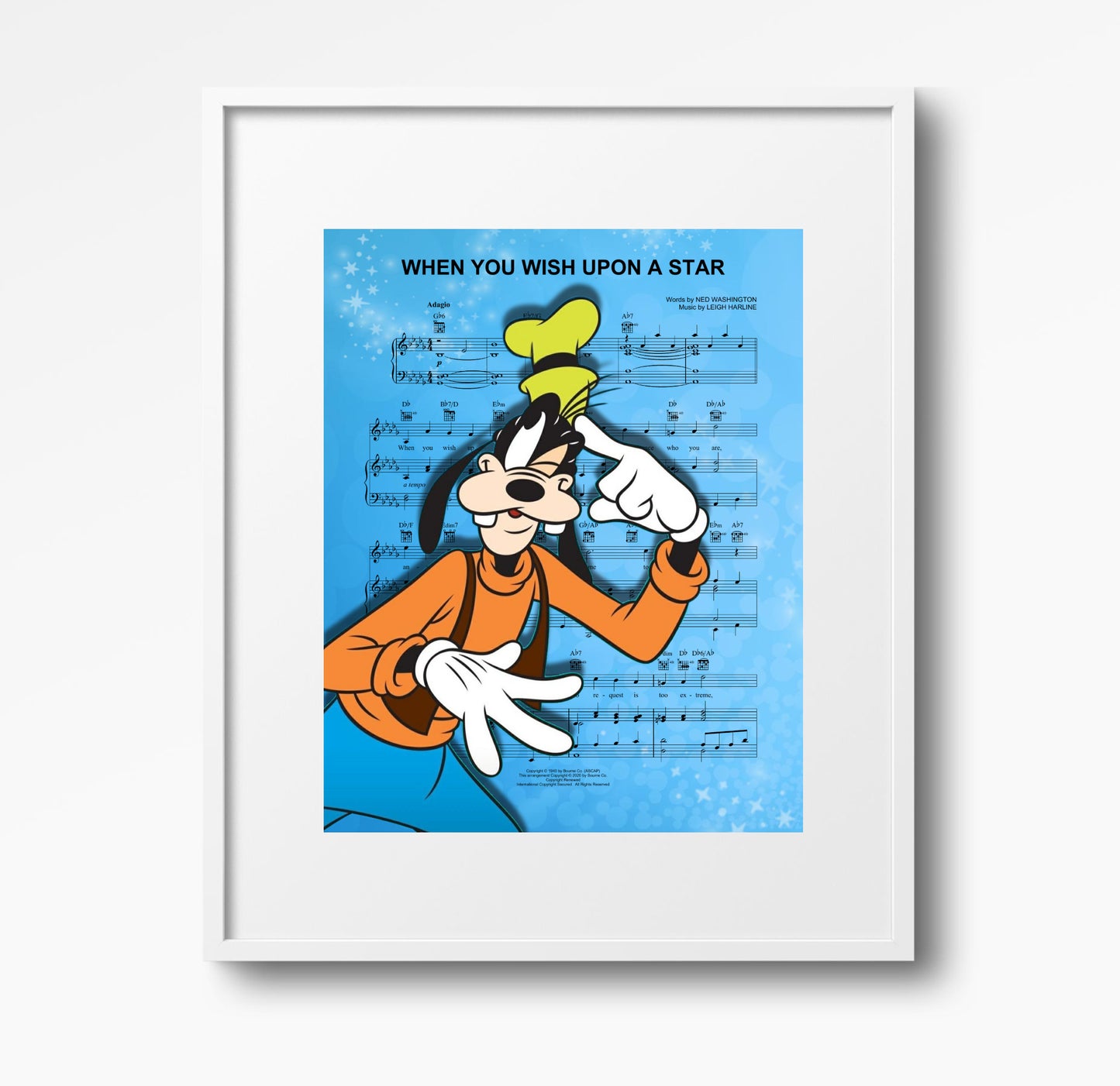 Goofy Disney wall art print gift
