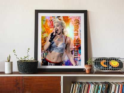 Gwen Stefani Singing art print