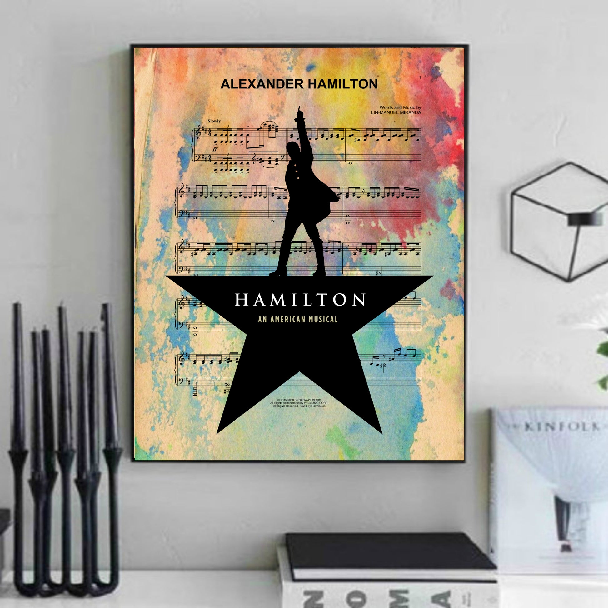 Hamilton Sheet Music Wall Art