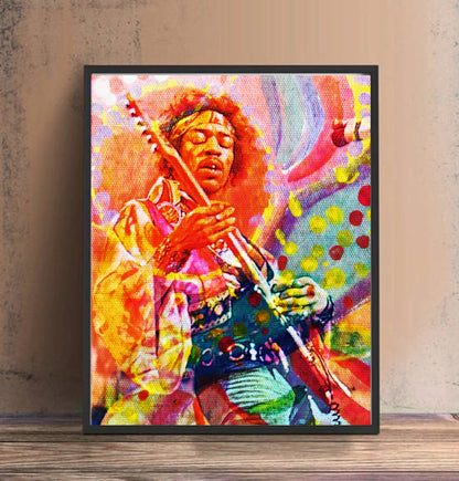 Jimi Hendrix Abstract Wall Art  | Lisa Jaye Art Designs