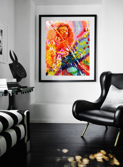 Jimi Hendrix Abstract Wall Art  | Lisa Jaye Art Designs