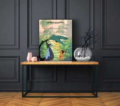 Jungle Book Bare Necessities Sheet Music Wall Art  | Lisa Jaye Art Designs