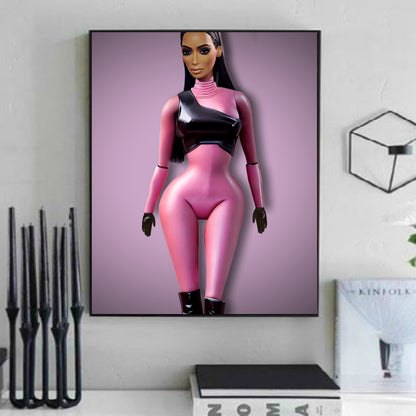Kim Kardashian Barbie Wall Art  | Lisa Jaye Art Designs