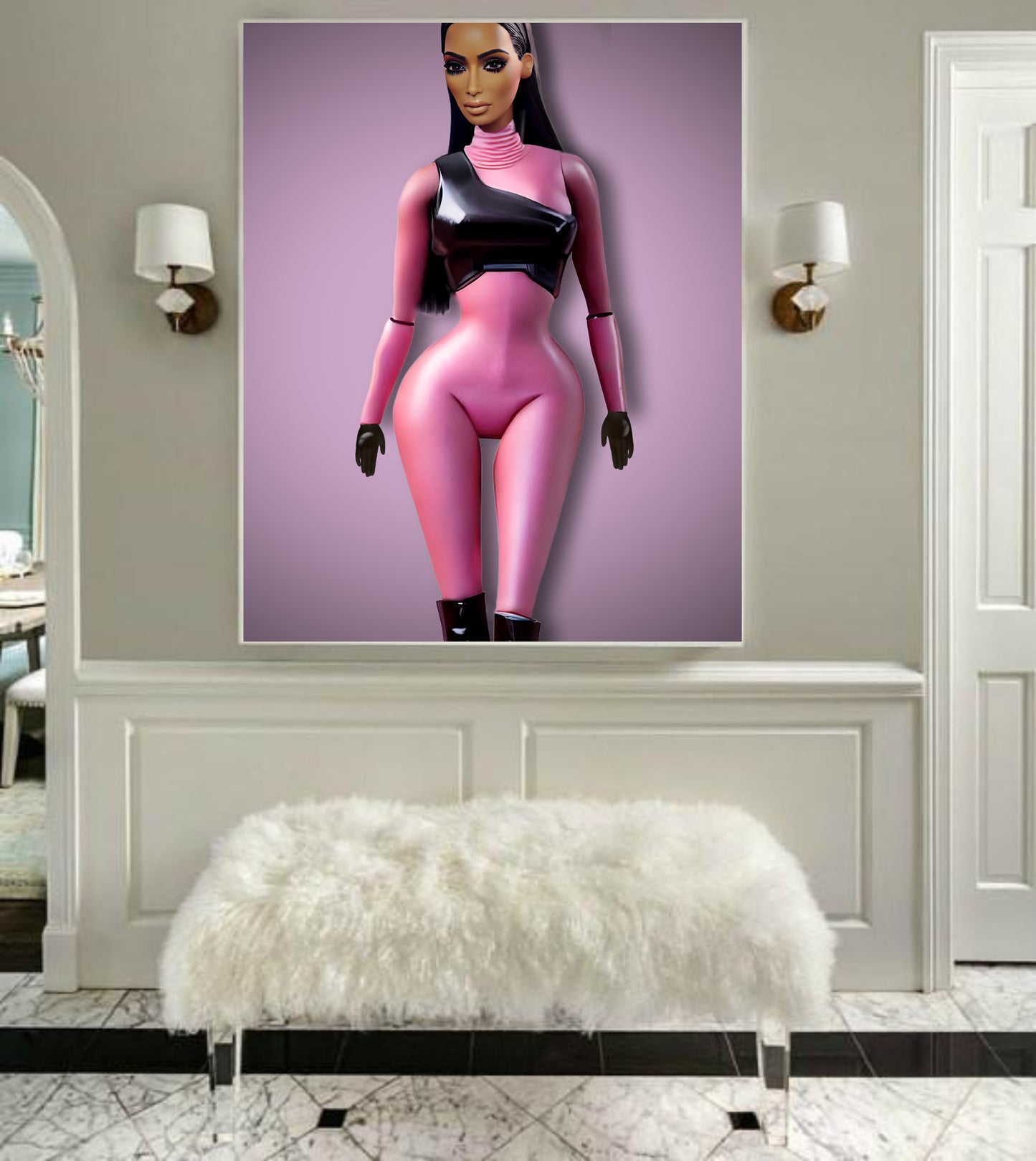 Kim Kardashian Barbie wall art print