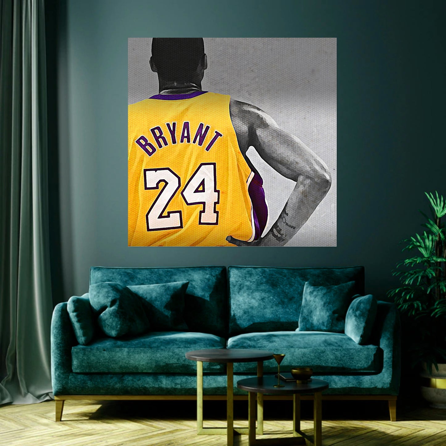 Kobe Bryant living room art canvas