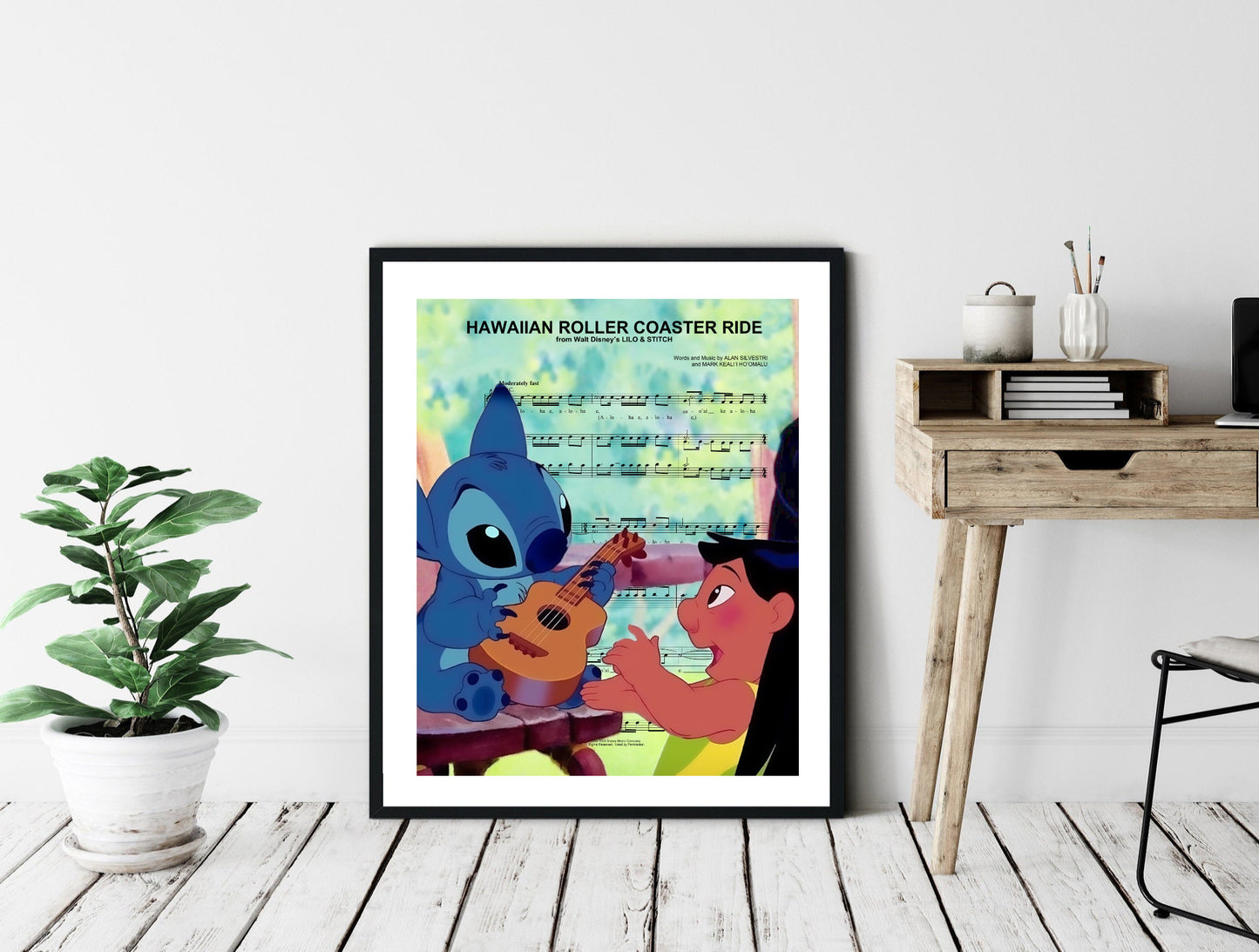 Lilo & Stitch Sheet Music Wall Art  | Lisa Jaye Art Designs