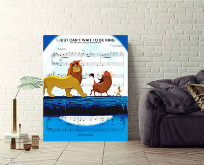 I Just can't Wait to be King Sheet Music Art