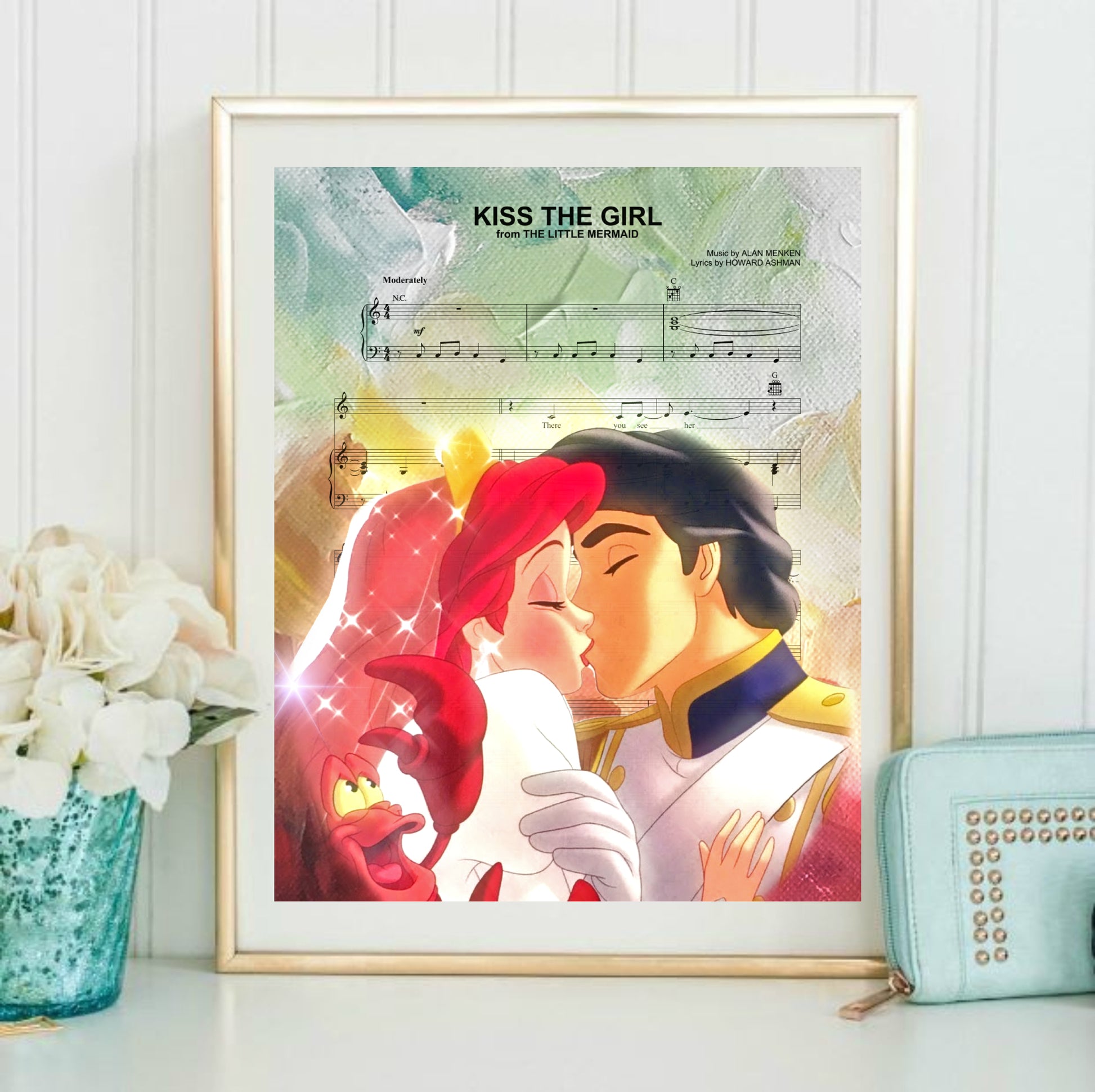 Princess Ariel and Prince Eric Wedding art artwork gift