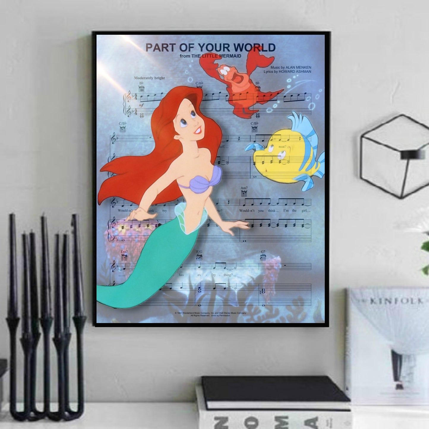 Little Mermaid Ariel Wall Art  | Lisa Jaye Art Designs