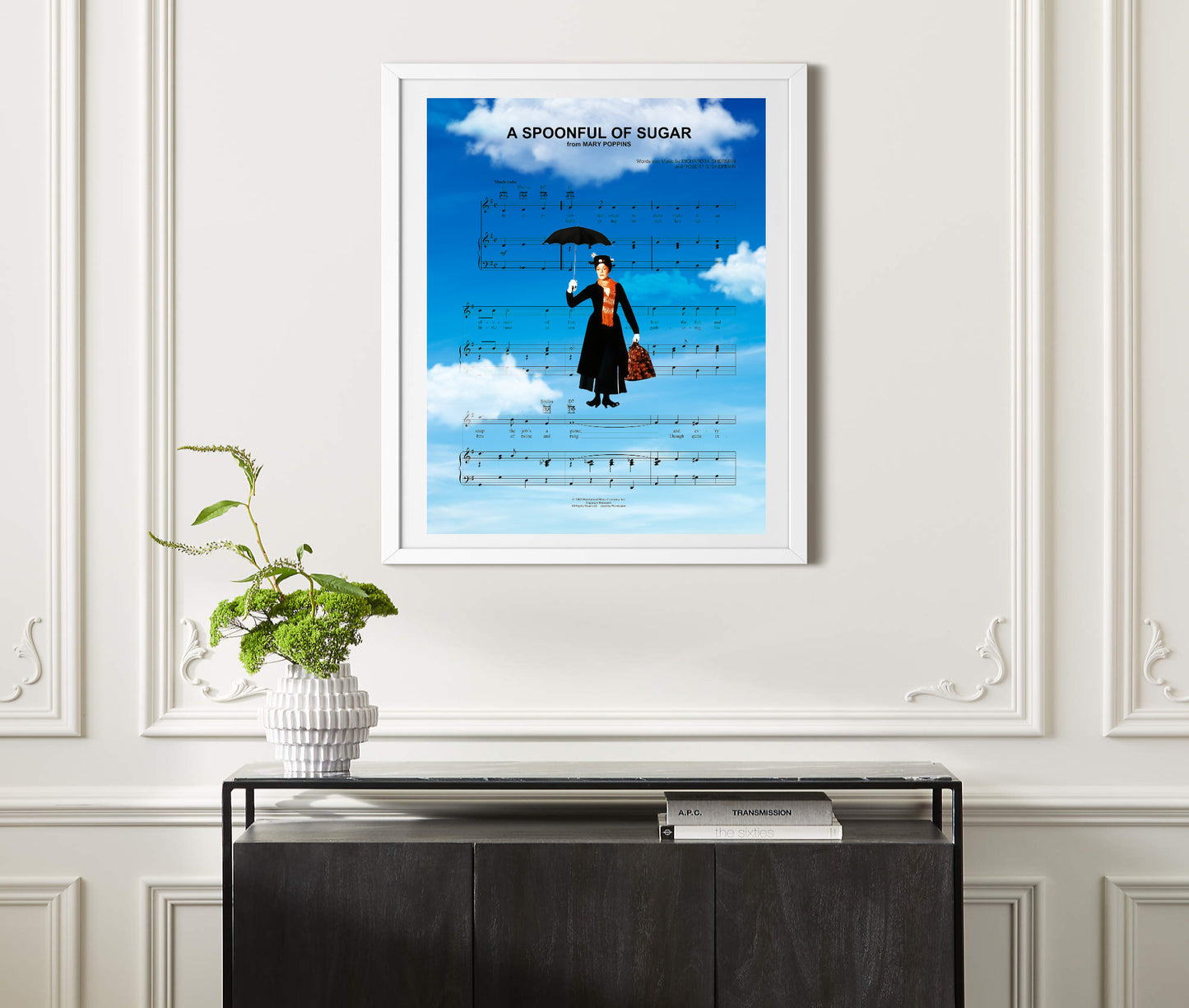 Mary Poppins Sheet Music Wall Art  | Lisa Jaye Art Designs