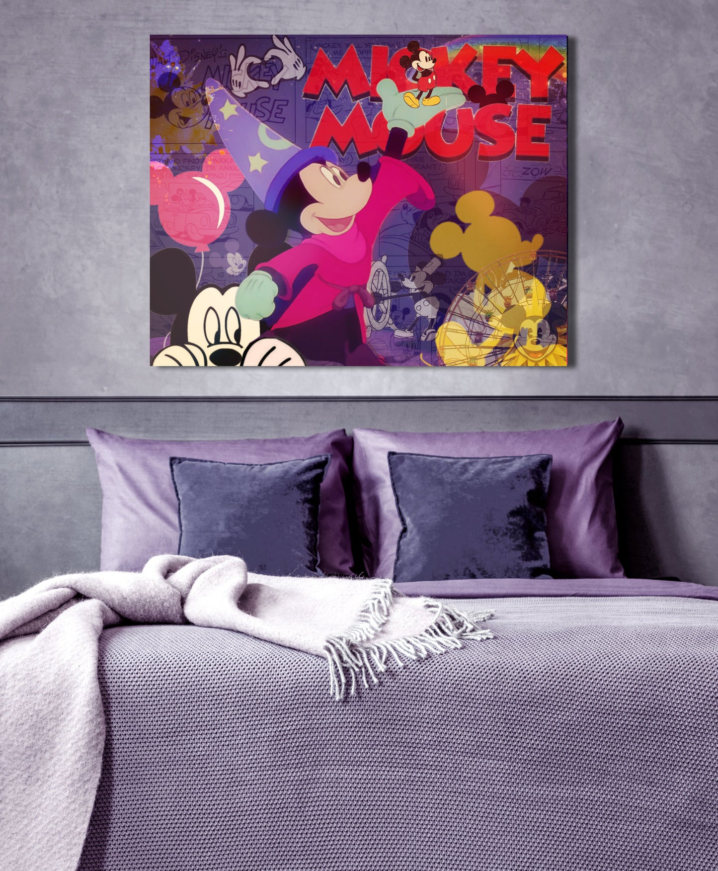 Mickey Mouse Modern Wall Art Artwork Painting Bedroom