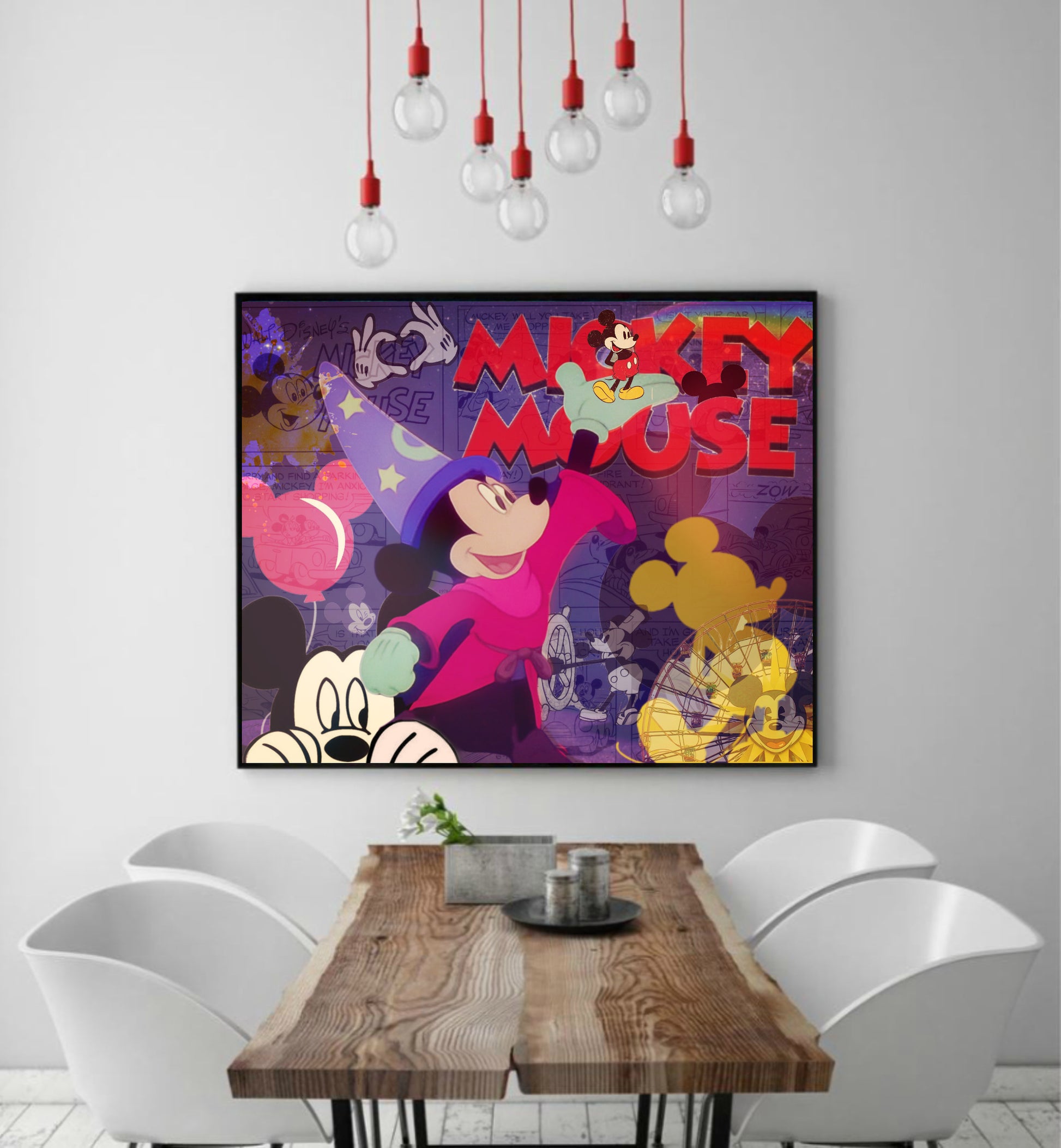 Abstract Mickey Mouse Wall Art Artwork Painting