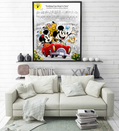Mickey and Minnie's Runaway Railroad Nothing Can Stop Us Now Sheet Music Art