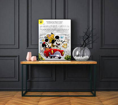 Mickey and Minnie's Runaway Railrway Original Wall Art  | Lisa Jaye Art Designs