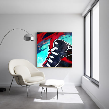 Nike Jordans living room art