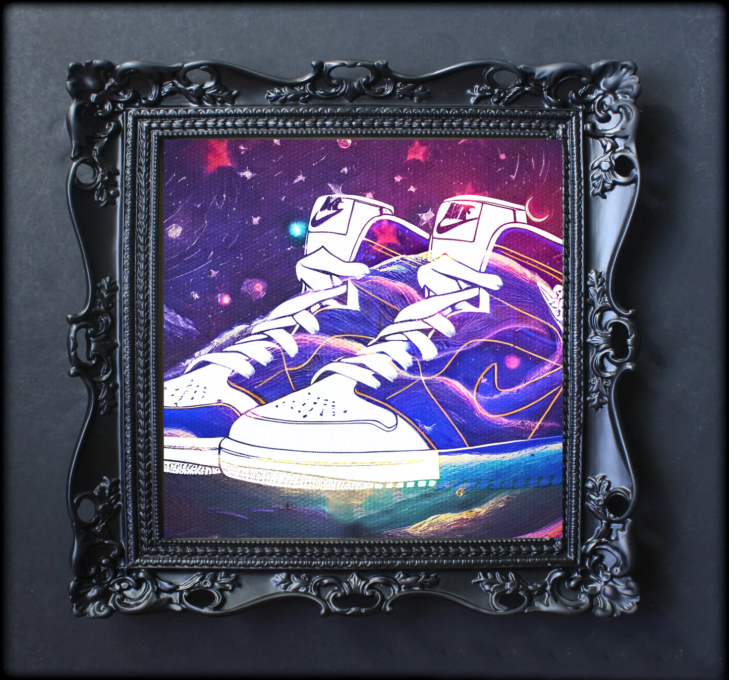 Nike Jordans Purple Sky Wall Art  | Lisa Jaye Art Designs