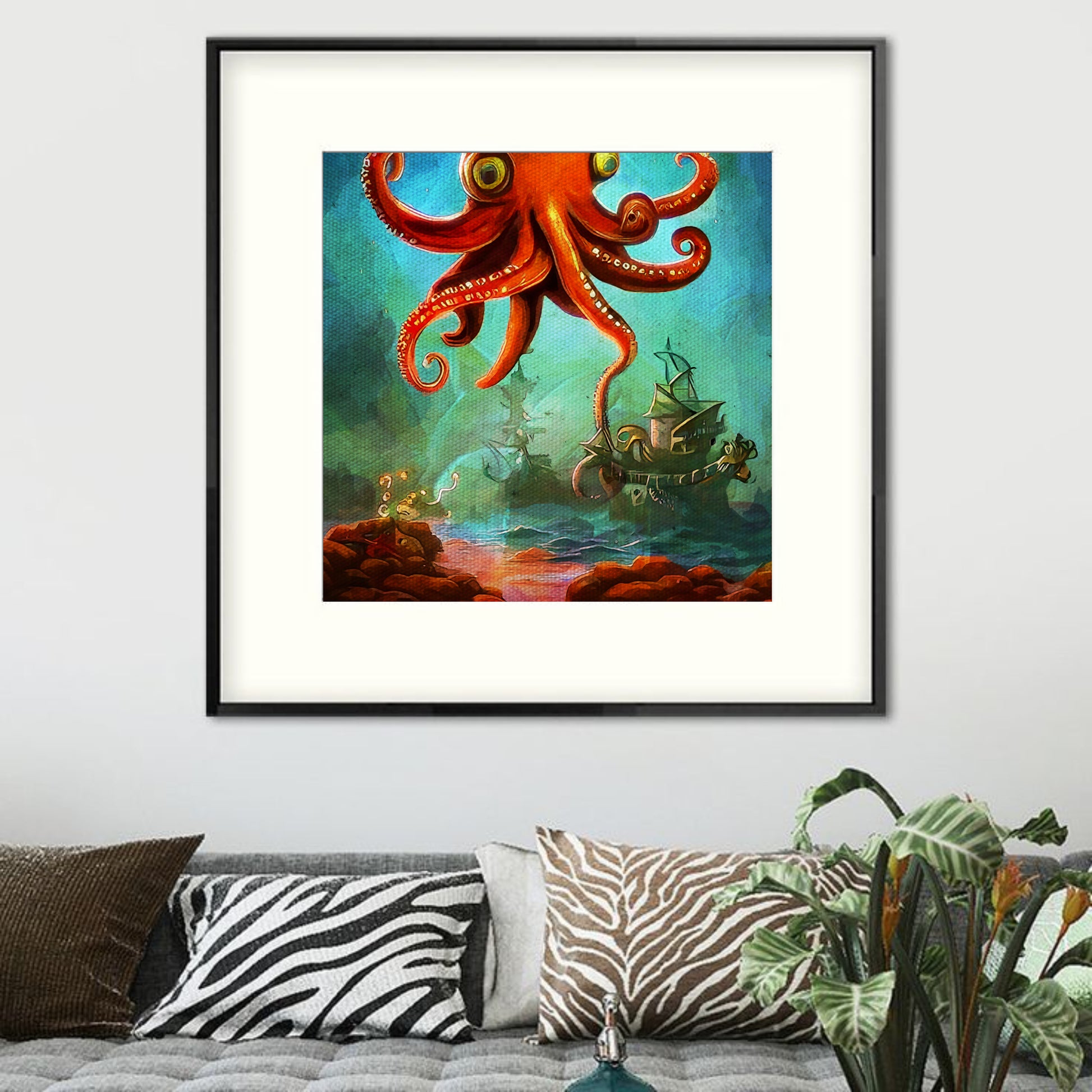 Octopus art print artwork