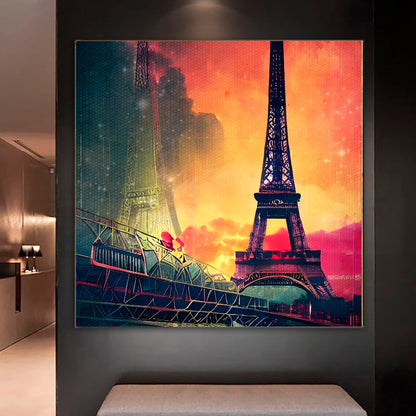 Paris Eiffel tower large wall art
