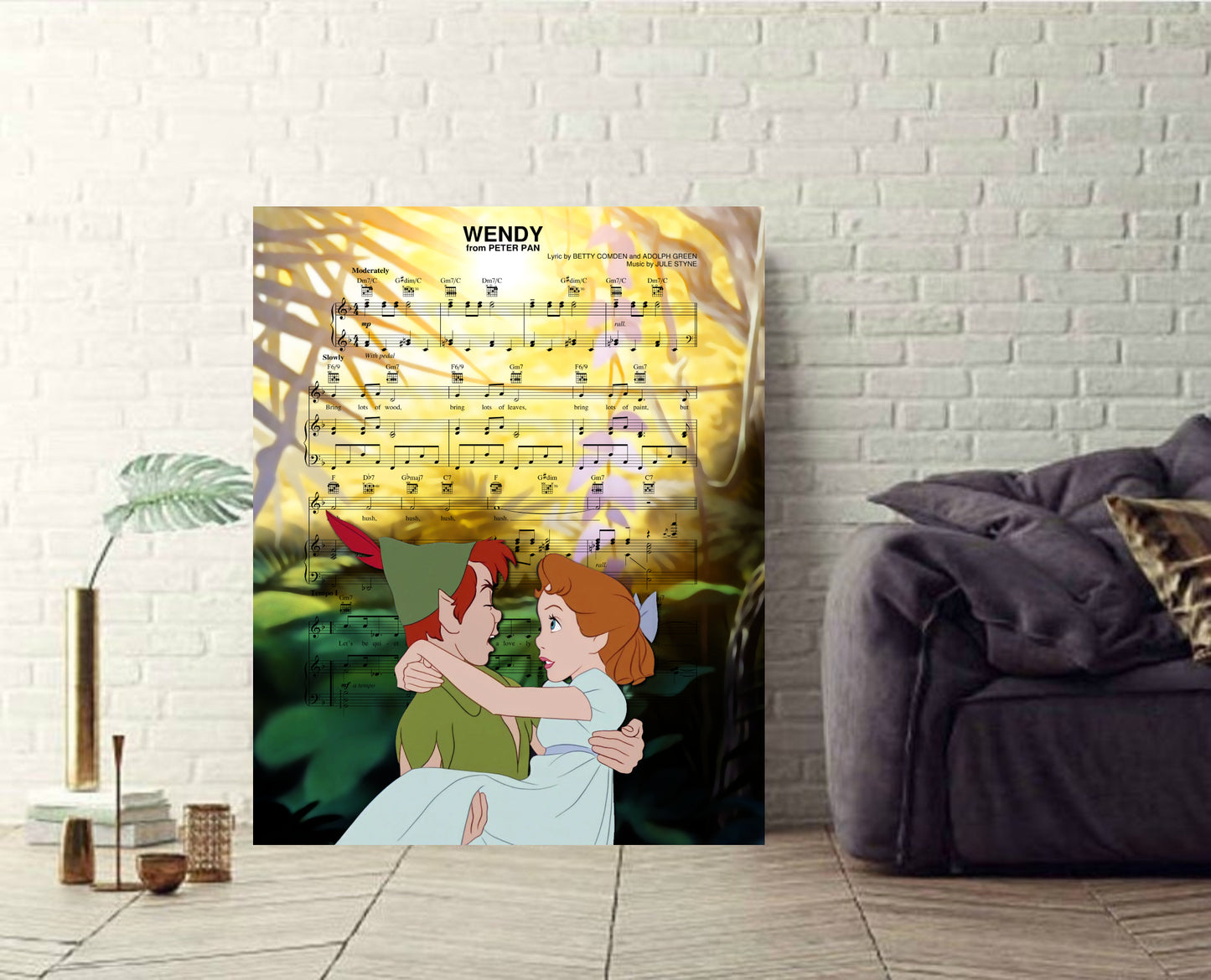 Peter Pan Wendy Wall Art Print Painting Poster Canvas