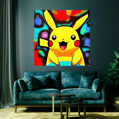 Pikachu Pop Art Wall Art  | Lisa Jaye Art Designs