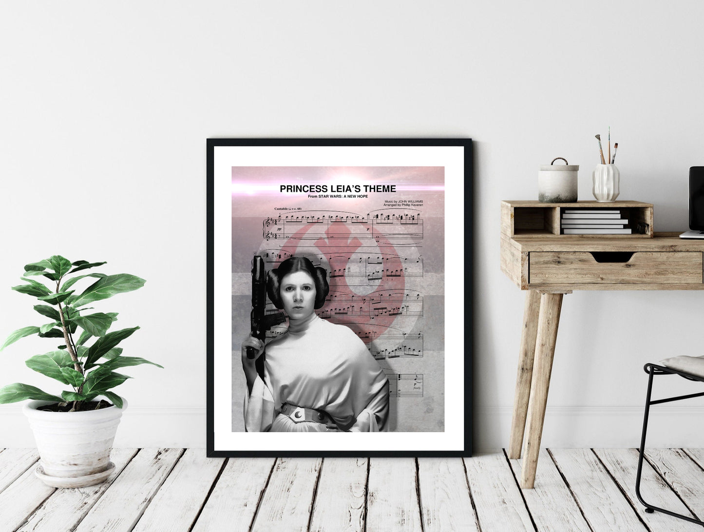Princess Leia Sheet Music Wall Art  | Lisa Jaye Art Designs
