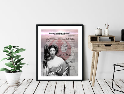 Princess Leia Sheet Music Wall Art  | Lisa Jaye Art Designs