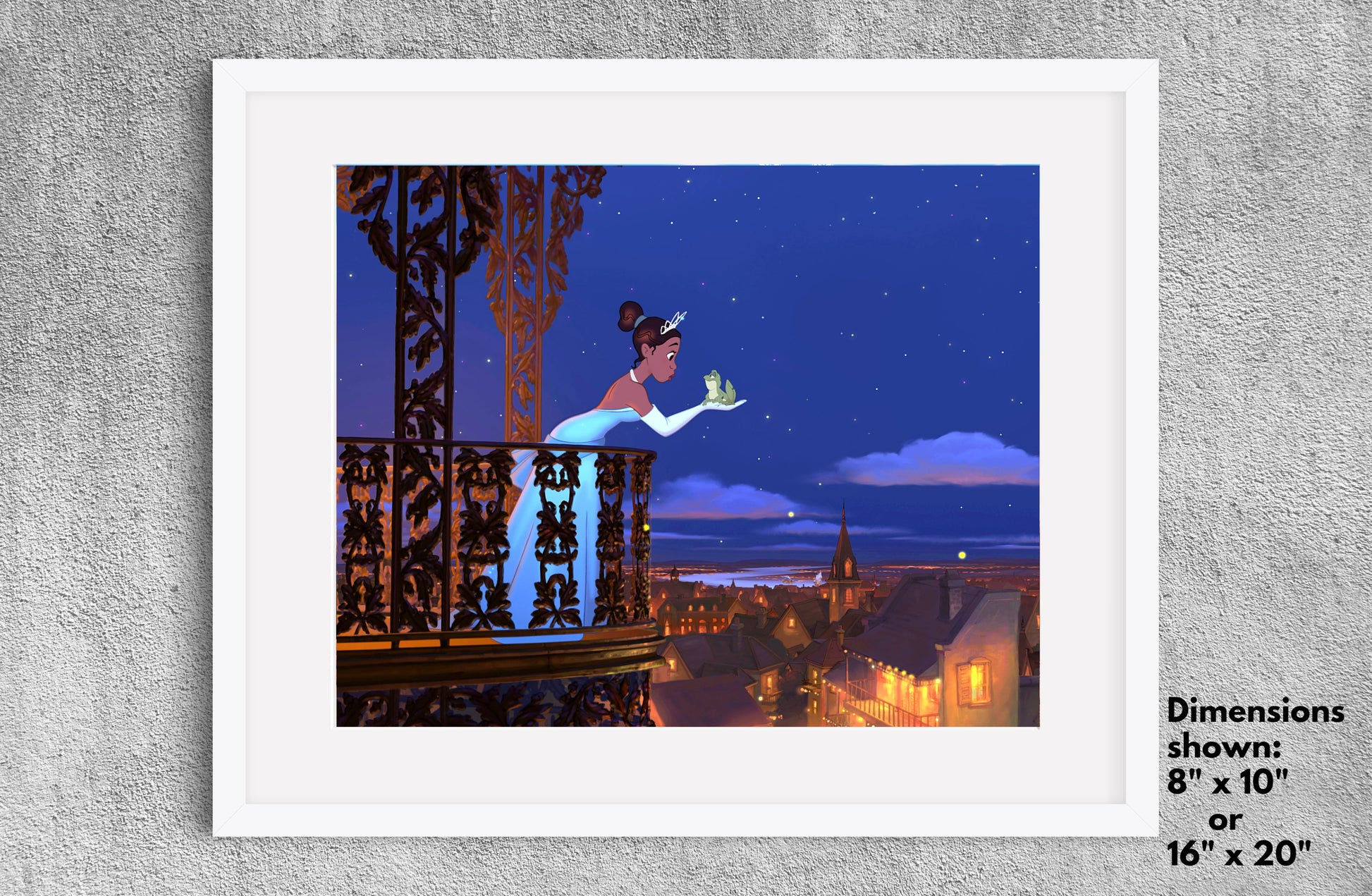 Princess and the frog framed print