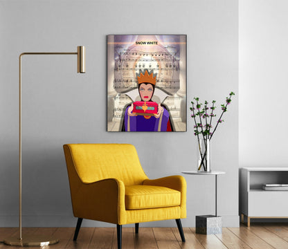Snow White Evil Queen Sheet Music Wall Art  | Lisa Jaye Art Designs
