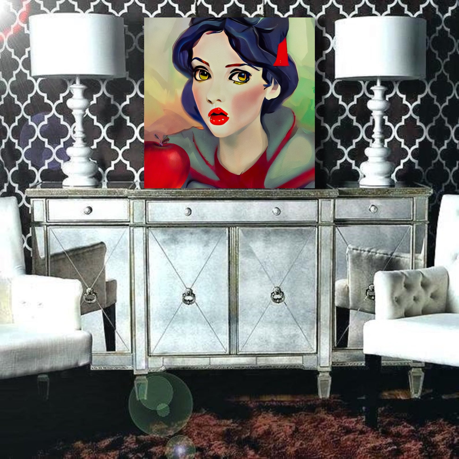 Snow White Painting wall art home decor
