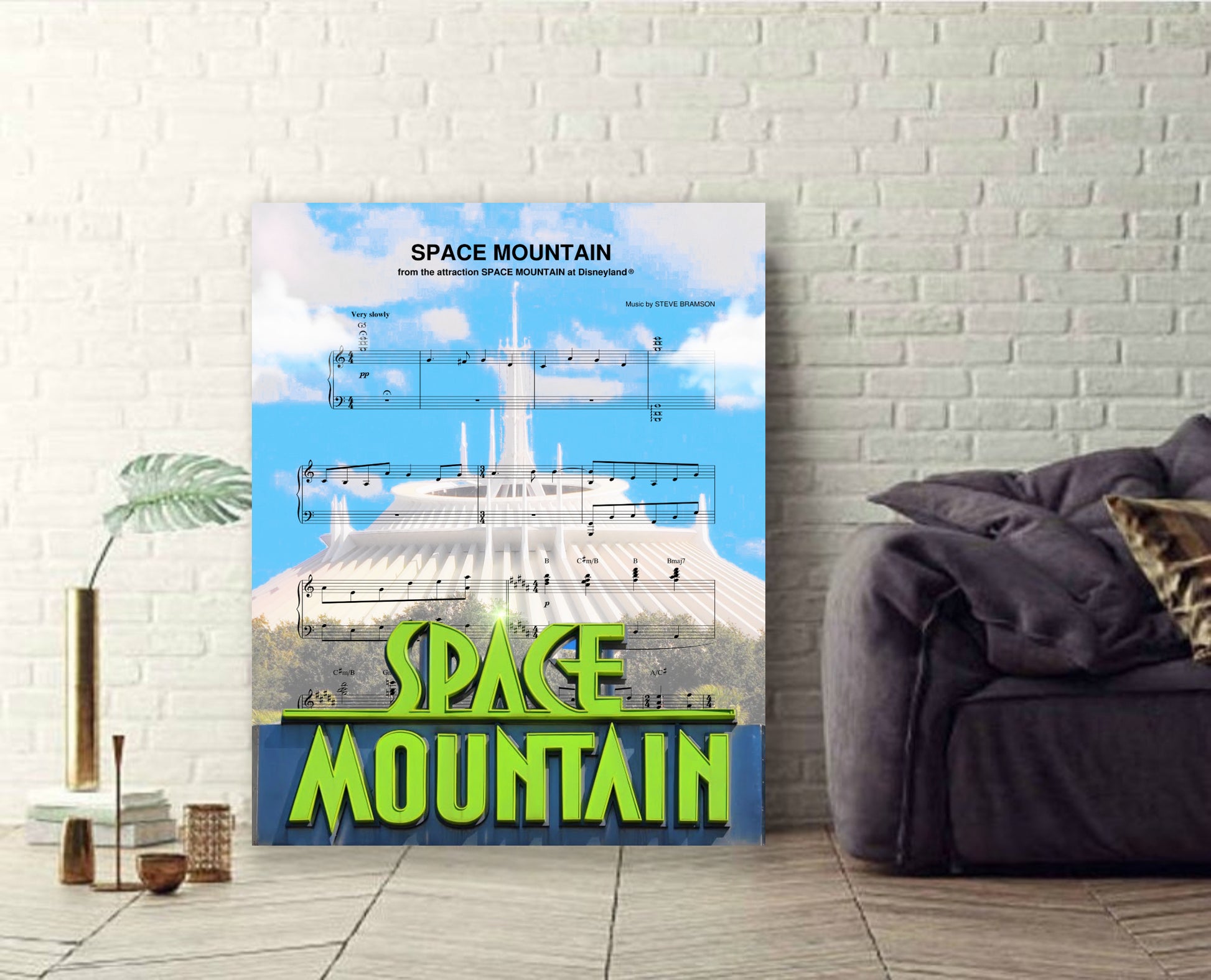 Space Mountain Wall Art Poster Canvas