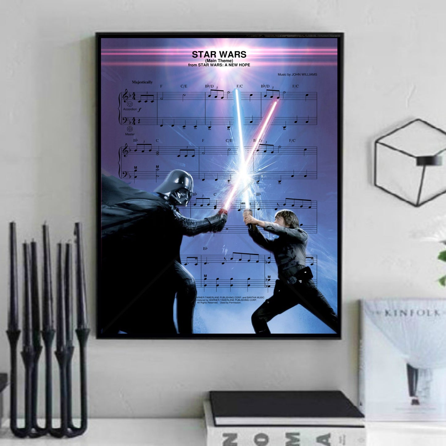 Star Wars Main Theme Sheet Music Wall Art  | Lisa Jaye Art Designs