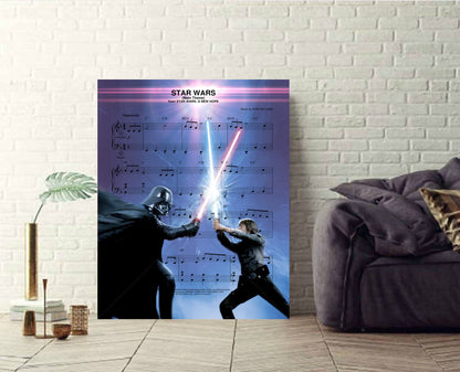Star Wars Main Theme Sheet Music Wall Art Poster Painting