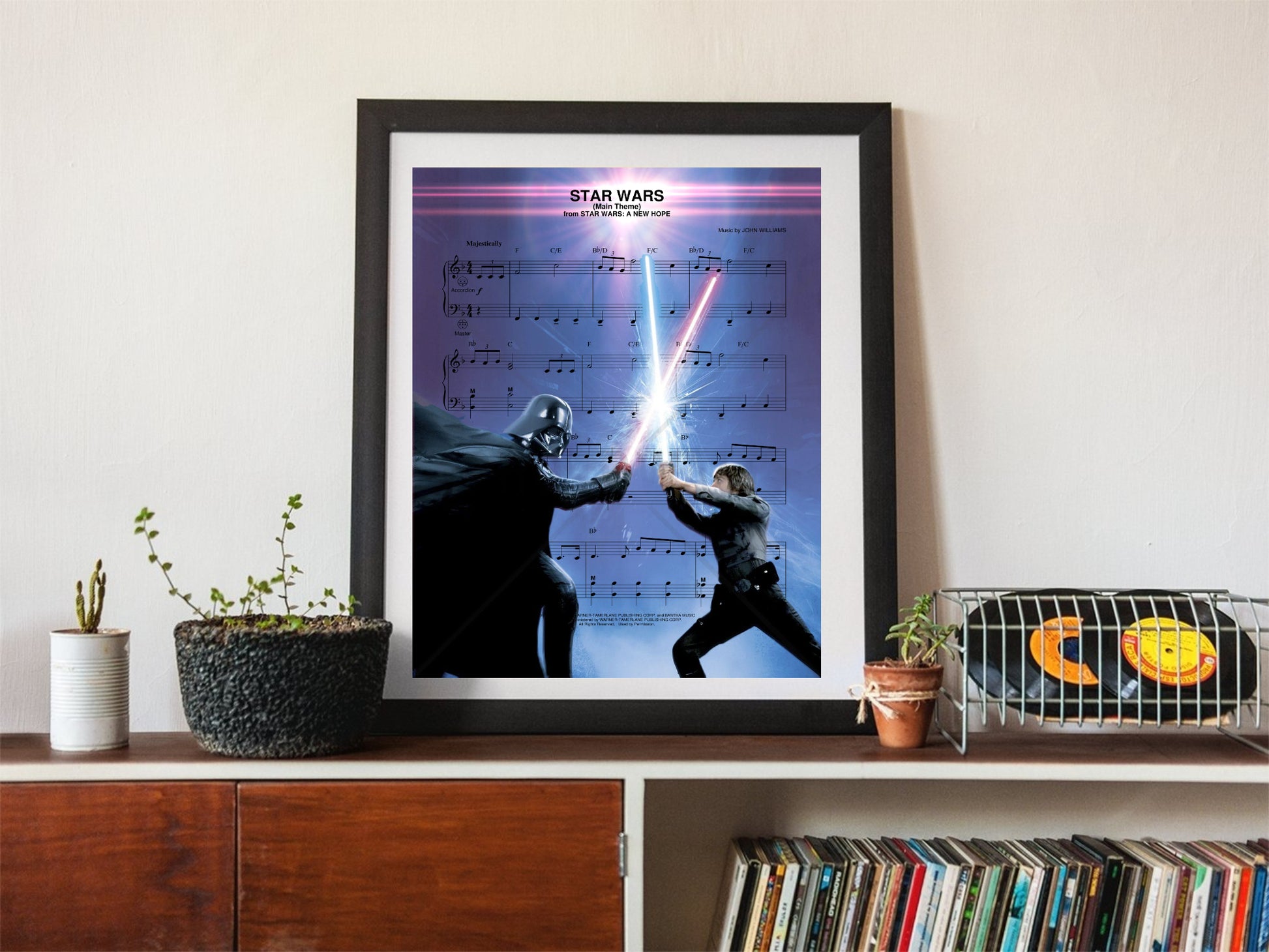 Star Wars Luke and Darth Vader Wall Art Print