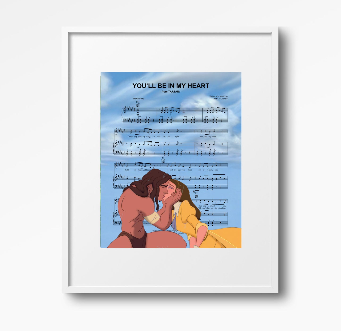 Tarzan and Jane Sheet Music Wall Art  | Lisa Jaye Art Designs