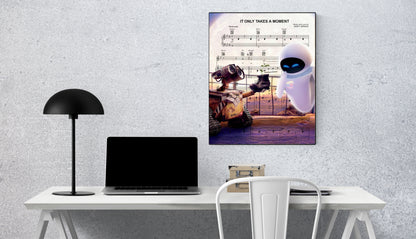 Wall E and Eve poster print