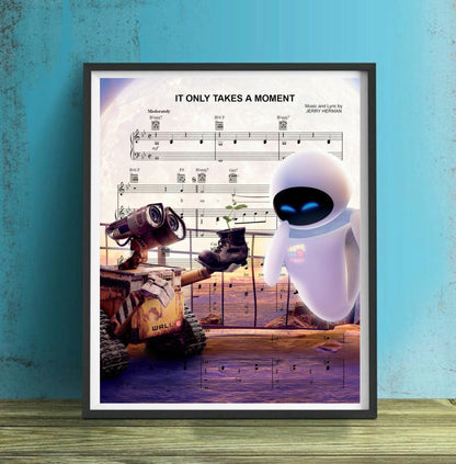 Wall E and Eve sheet music art