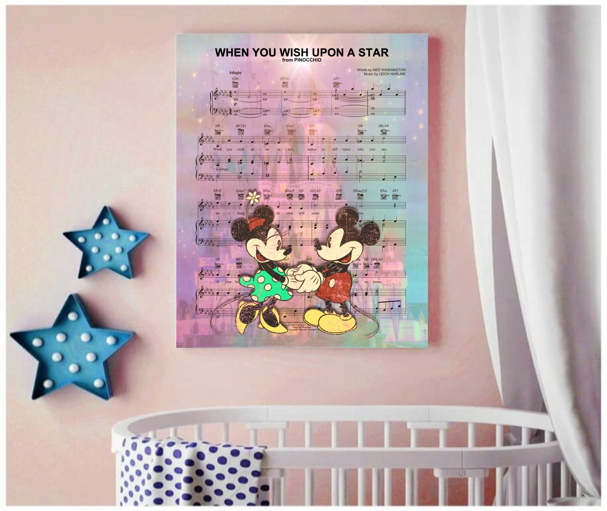 Mickey and Minnie Nursery Art