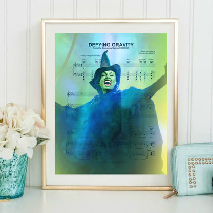 Wicked Defying Gravity Sheet Music Wall Art Print