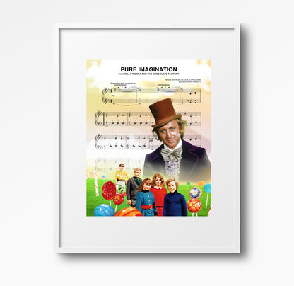 Willy Wonka Pure Imagination Sheet Music Art