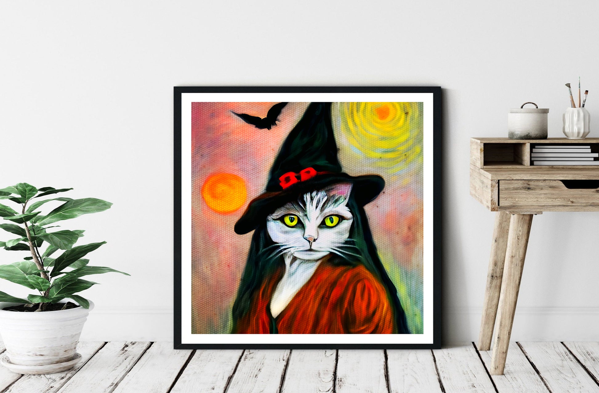 Witch Cat wall art print