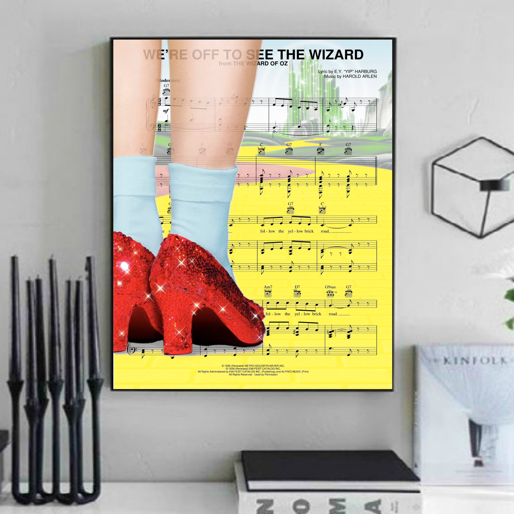 Wizard of Oz Sheet Music Art