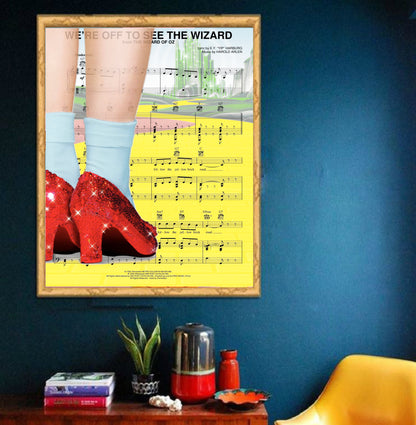 Wizard of Oz Sheet Music Wall Art  | Lisa Jaye Art Designs