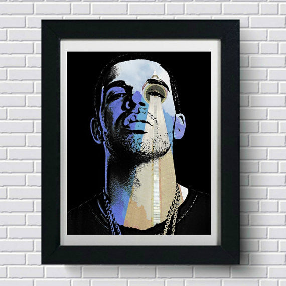 Drake Art Print, Wall Art, Poster, Artwork, Canvas