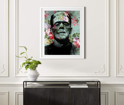 Frankenstein Floral Wall Art Print poster