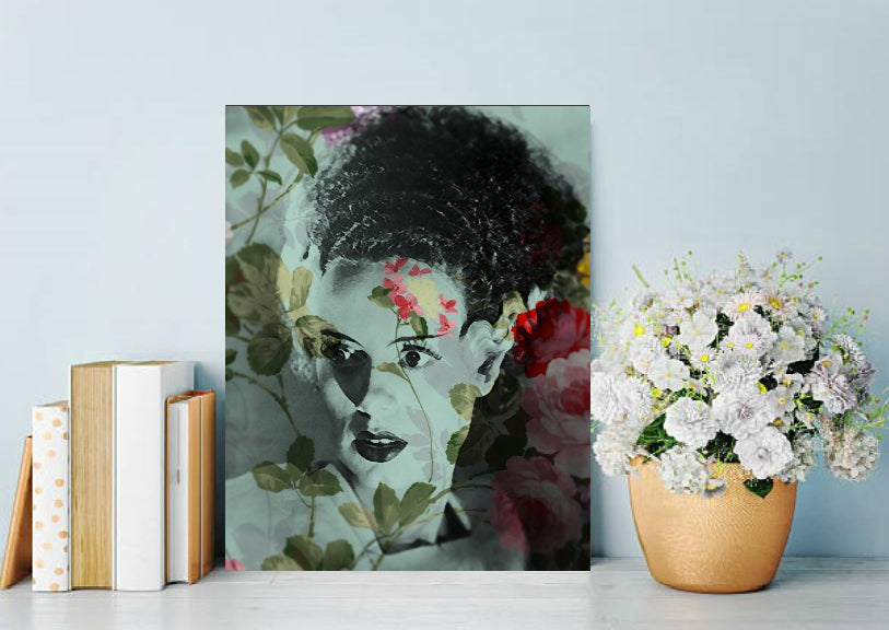 Frankenstein's Bride Floral Wall Art  | Lisa Jaye Art Designs