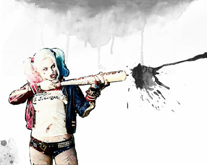 Harley Quinn Wall Art by Lisa Jaye